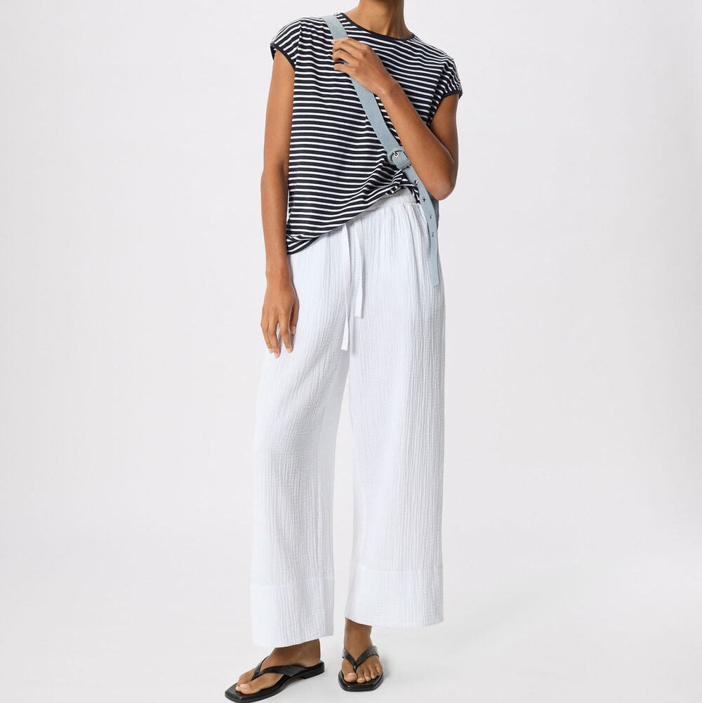 Gestreept shirt met korte mouwen